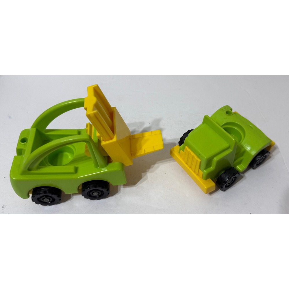 Fisher Price Little People Construction Vehicle Set Forklift & Utility Truck 2pc